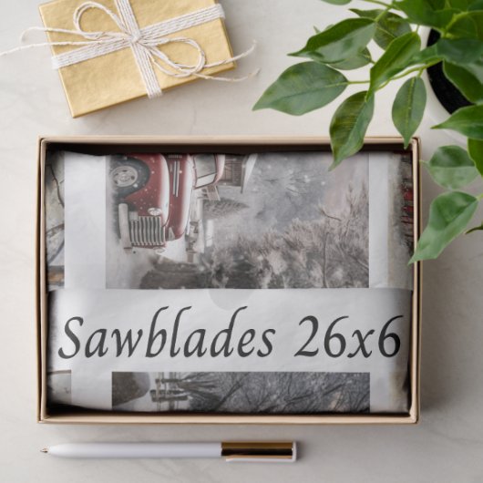 Decoupage Handsaw Papers Red Barn, Church, Truck  薄葉紙 (ギフト)