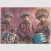 Decoupage Hawaiian Monkey Fur Feather Funk Band 薄葉紙 (正面)