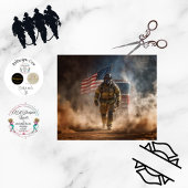 Decoupage Heroic Firefighter Responder  薄葉紙