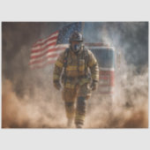 Decoupage Heroic Firefighter Responder  薄葉紙 (正面)