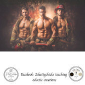 Decoupage Heroic Firefighters Dramatic Fire Scene 薄葉紙