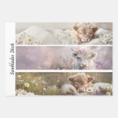 Decoupage Highland Calf Florals Handsaw Designs  ラッピングペーパーシート (正面)