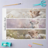 Decoupage Highland Calf Florals Handsaw Designs 薄葉紙 (クラフト)