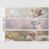 Decoupage Highland Calf Florals Handsaw Designs  薄葉紙 (正面)