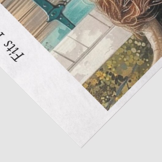 Decoupage Highland Calves Rustic Barn 16x20 Canvas 薄葉紙 (詳細)