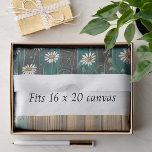 Decoupage Highland Calves Rustic Barn 16x20 Canvas 薄葉紙 (ギフト)