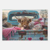 Decoupage Highland Cows Rustic Art ラッピングペーパーシート (正面2)