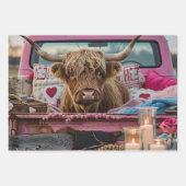 Decoupage Highland Cows Rustic Art ラッピングペーパーシート (正面)
