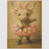 Decoupage Highland Easter Ballerina In Pink  薄葉紙 (正面)