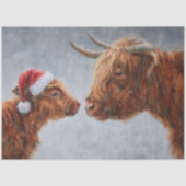 Decoupage Highland Mother &Calf Nose to Nose  薄葉紙 (正面)
