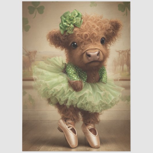 Decoupage Highland St. Patrick Ballerina  薄葉紙 (正面)