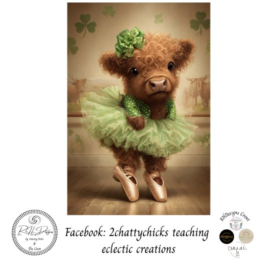 Decoupage Highland St. Patrick Ballerina  薄葉紙