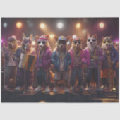Decoupage Hip Hop Dog Band Fur Feathers Funk  薄葉紙 (正面)