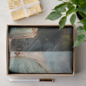 Decoupage Hot Air Balloon Eiffel Tower Scene 薄葉紙 (ギフト)