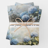 Decoupage Hydrangea Flowers Drawer Fronts 29x8  ラッピングペーパーシート (インサイチュ)