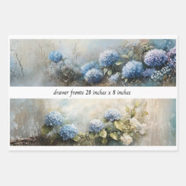 Decoupage Hydrangea Flowers Drawer Fronts 29x8  ラッピングペーパーシート