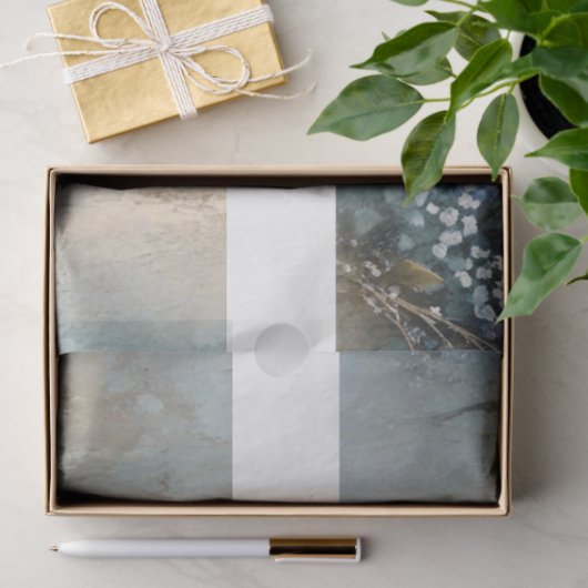 Decoupage Hydrangea Flowers Drawer Fronts 29x8 薄葉紙 (ギフト)