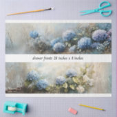 Decoupage Hydrangea Flowers Drawer Fronts 29x8  薄葉紙 (クラフト)
