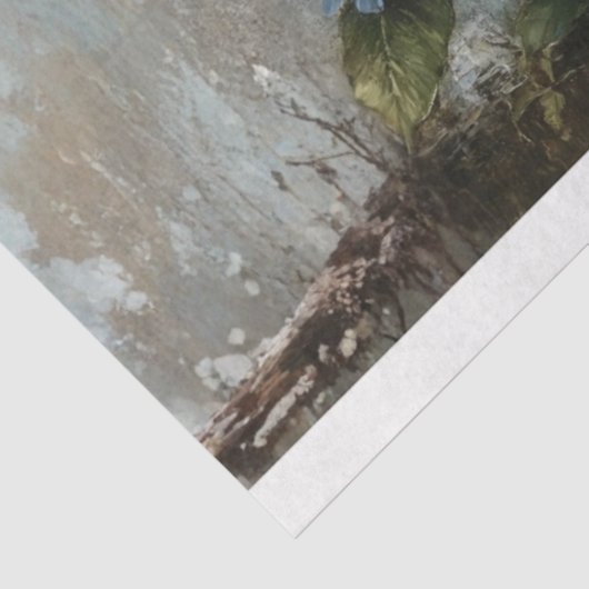 Decoupage Hydrangea Flowers Drawer Fronts 29x8 薄葉紙 (詳細)