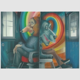 Decoupage Imaginative Abstract Art Animals  薄葉紙