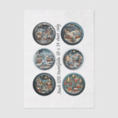 Decoupage IOD Snow Globe Molds Winter Village 3" 薄葉紙 (正面)