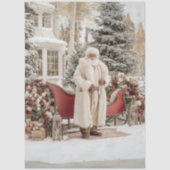 Decoupage Irish Santa Claus Celtic Holiday  薄葉紙 (正面)