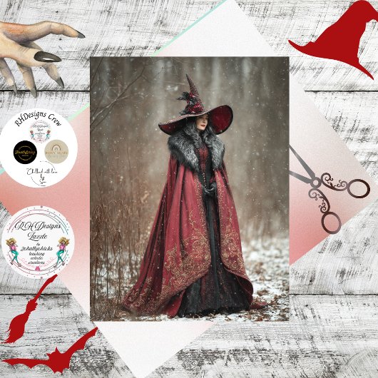 Decoupage Irish Winter Witch of Light  薄葉紙