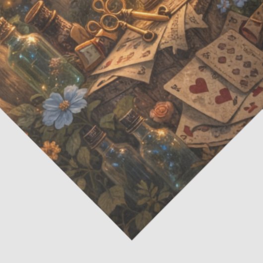 Decoupage Kneeling Woodland Timekeeper Rabbit 薄葉紙 (詳細)