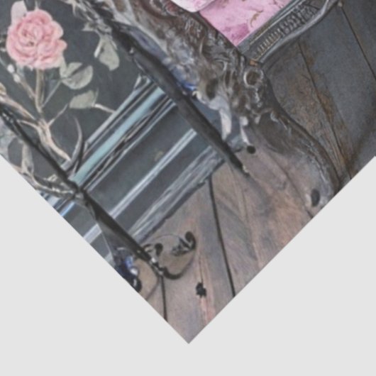 Decoupage Landscape Leopard Pink Sofa Floral 薄葉紙 (詳細)