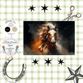 Decoupage Landscape White Stallion Mystical Scene 薄葉紙