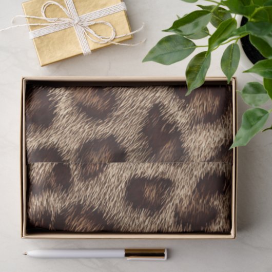 Decoupage Leopard Print Faux Texture  薄葉紙 (ギフト)
