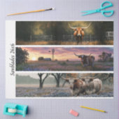 Decoupage Longhorn Wester Papers Sawblades 薄葉紙 (クラフト)