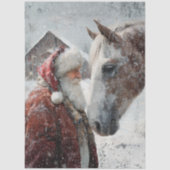 Decoupage Magical Moment Santa & His Horse Snowing 薄葉紙 (正面)