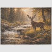 Decoupage Majestic Wildlife Deer Standing Field 薄葉紙 (正面)