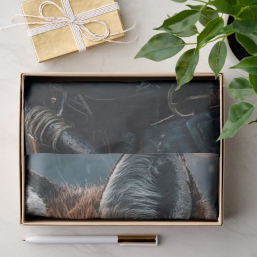 Decoupage Medieval Archer Fox Warrior  薄葉紙 (ギフト)