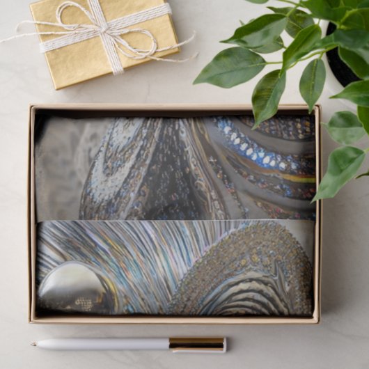 Decoupage Metallic Adorned Zebra Jewel Patterns 薄葉紙 (ギフト)