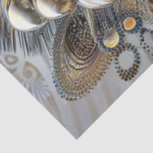 Decoupage Metallic Adorned Zebra Jewel Patterns 薄葉紙 (詳細)