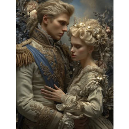 Decoupage Midnight Romance Regal Couple  薄葉紙