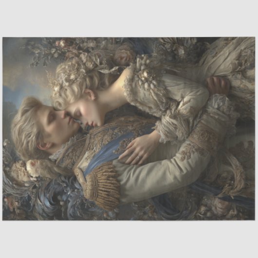 Decoupage Midnight Romance Regal Couple  薄葉紙 (正面)