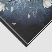 Decoupage Midnight Skull with Magnolia 薄葉紙 (詳細)