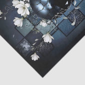 Decoupage Midnight Skull with Magnolia 薄葉紙 (詳細)