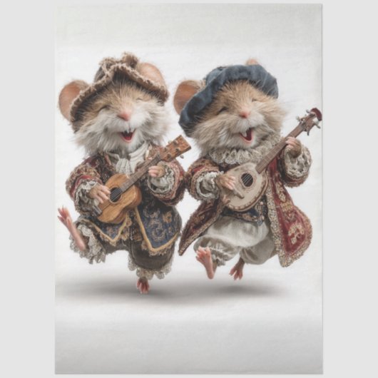 Decoupage Minstrel Mice Fur Feather Funk Band 薄葉紙 (正面)