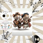 Decoupage Minstrel Mice Fur Feather Funk Band 薄葉紙