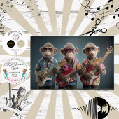 Decoupage Monkey Mayhem Fur Feather Funk Band 薄葉紙