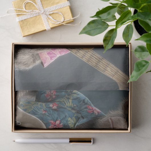 Decoupage Monkey Mayhem Fur Feather Funk Band 薄葉紙 (ギフト)