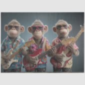 Decoupage Monkey Mayhem Fur Feather Funk Band 薄葉紙 (正面)