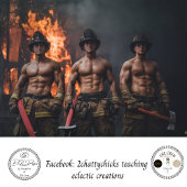 Decoupage Muscular Firefighters Bold Artwork  薄葉紙