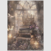 Decoupage Mystical Fantasy Crown Books Candlelight 薄葉紙 (正面)
