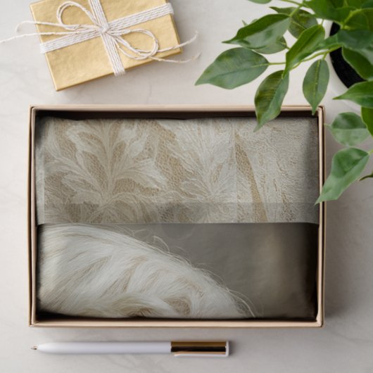 Decoupage Mystical Woman In Ivory With Owl 薄葉紙 (ギフト)