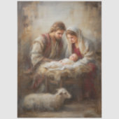 Decoupage Nativity Scene Jesus Mary Joesph 薄葉紙 (正面)